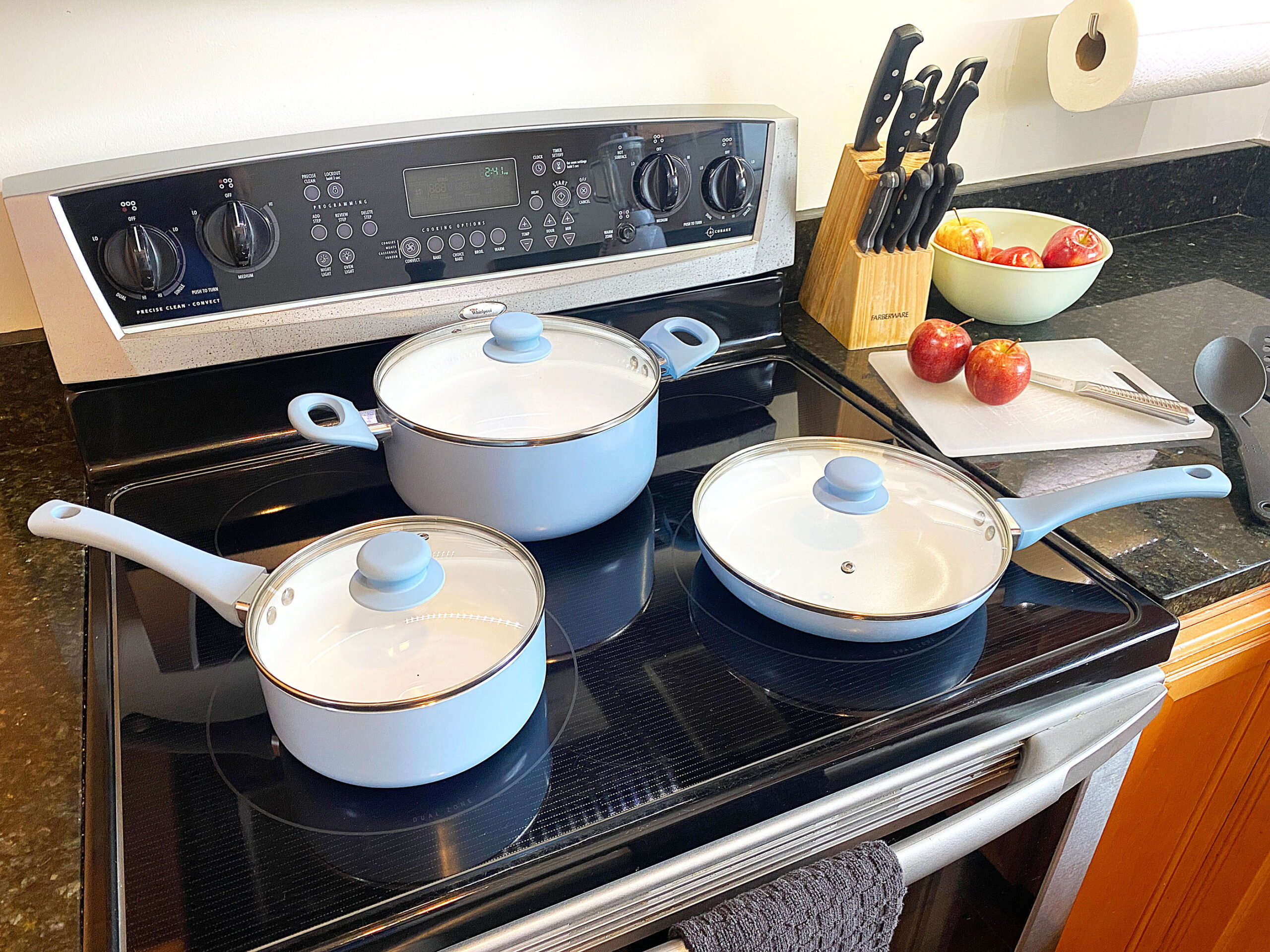 Kitchen stove and cookware at Tarpon Harbor 1 vacation rental